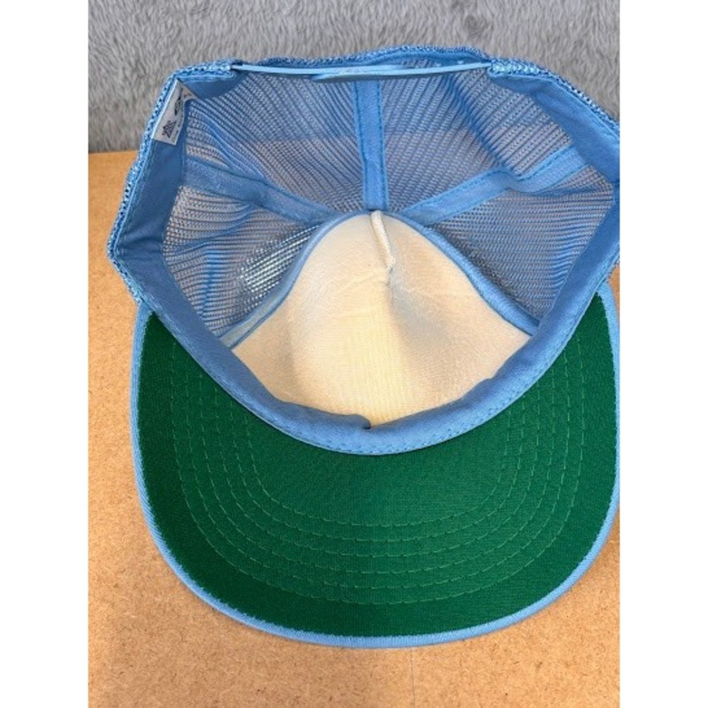Vintage Cowboy Hall of Fame Trucker Hat Blue White Oklahoma City Snapback - Picture 2 of 5